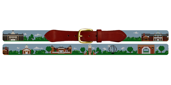 Oxford Ohio Landscape Needlepoint Belt University of Miami Ohio