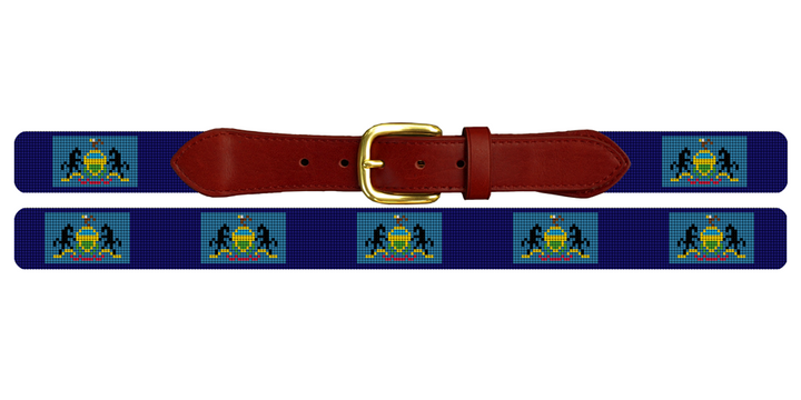 Pennsylvania Flag Needlepoint Belt