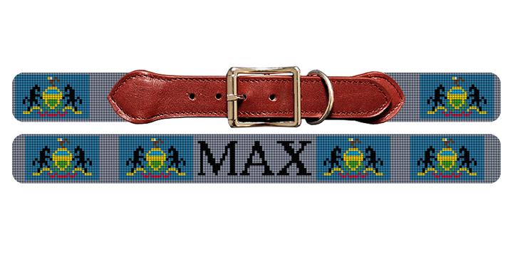 Pennsylvania Flag Needlepoint Dog Collar