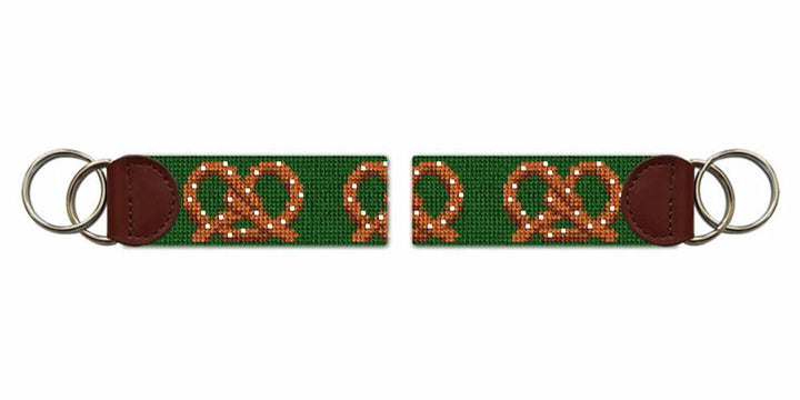 Perfect Pretzel Needlepoint Key Fob