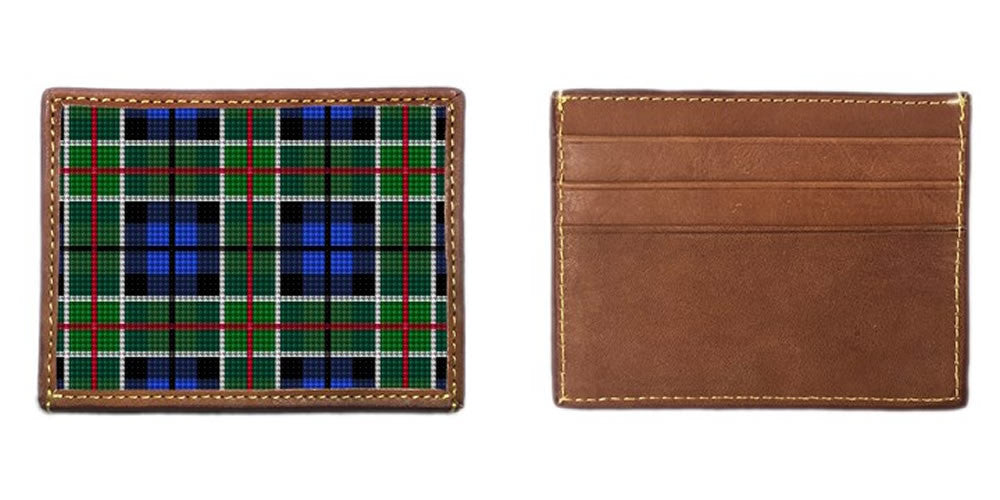 Perfectly Plaid Needlepoint Card Wallet