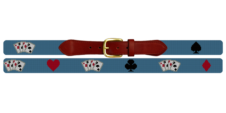 Poker Game Needlepoint Belt