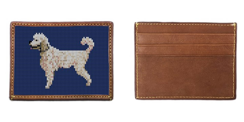 Poodle Needlepoint Card Wallet