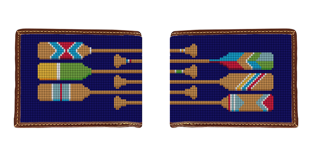 Preppy Paddle Needlepoint Wallet