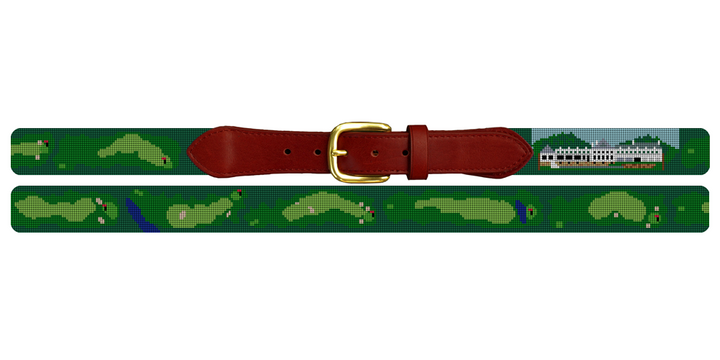 Salem Country Club Golf Course Needlepoint Belt