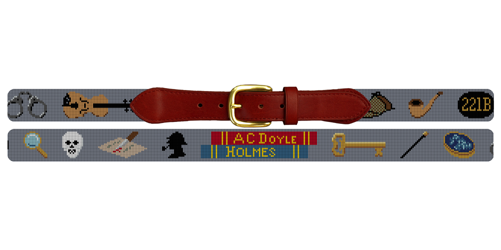 Sherlock Holmes Needlepoint Belt