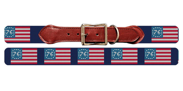 Spirit of 76 Needlepoint Dog Collar