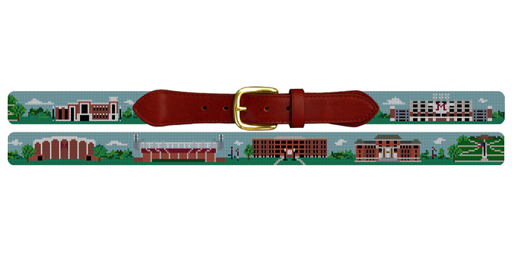 Starkville Mississippi Landscape Needlepoint Belt