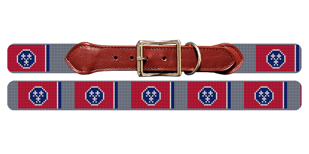 Tennessee Flag Needlepoint Dog Collar