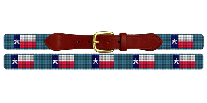 Texas Flag Needlepoint Belt