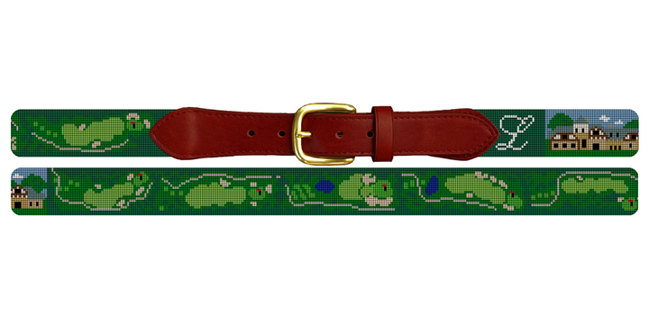 The Ledges Golf Course Needlepoint Belt