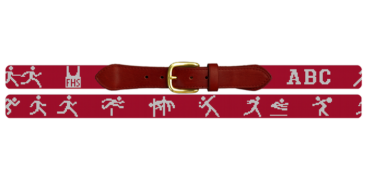 Track and Field Needlepoint Belt