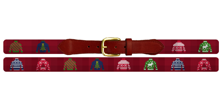 Ugly Sweater Needlepoint Belt