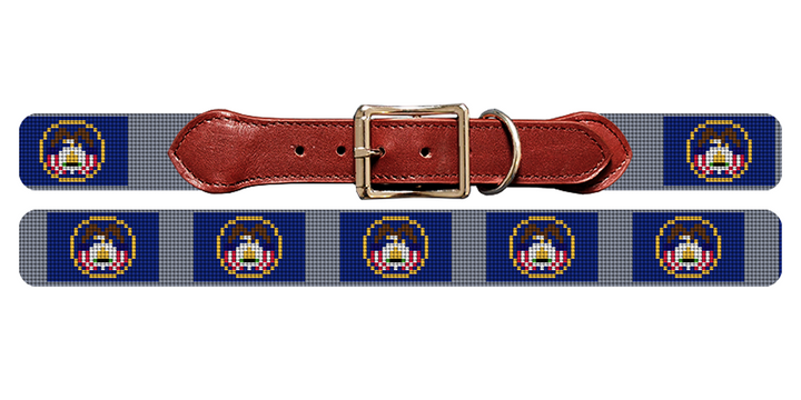 Utah Flag Needlepoint Dog Collar