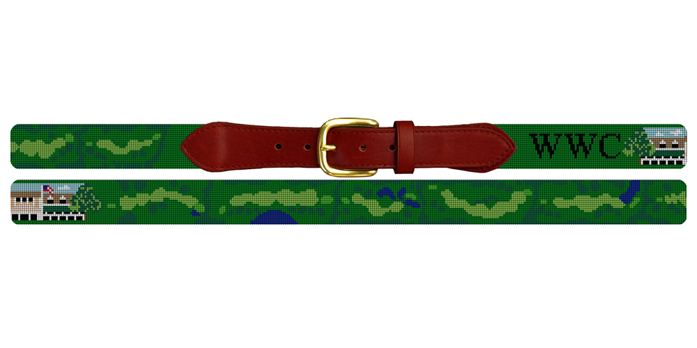 Westmoreland Country Club Golf Course Needlepoint Belt