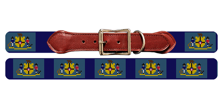 Wisconsin Flag Needlepoint Dog Collar