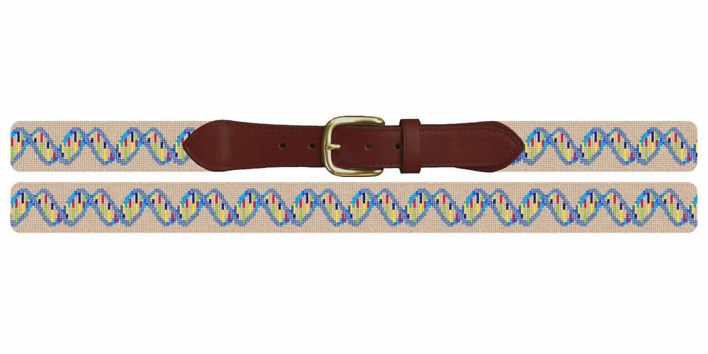 DNA Double Helix Needlepoint Belt