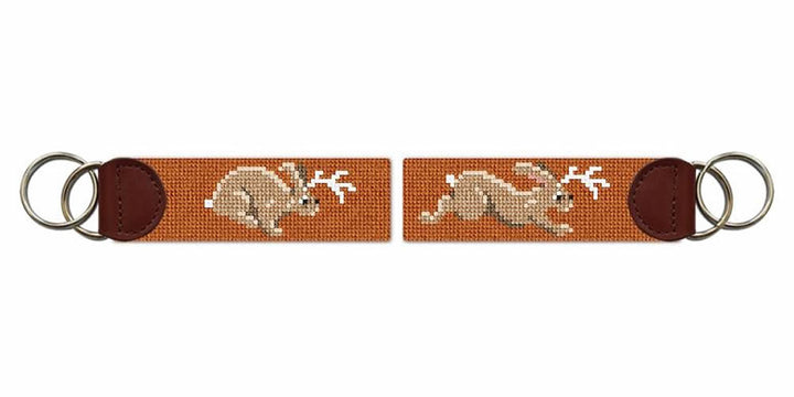 Jackalope Needlepoint Key Fob