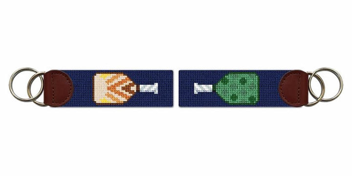 Pickleball Paddles Needlepoint Key Fob