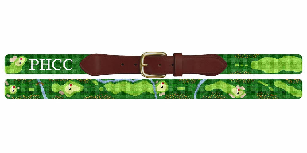 Pine Hill Country Club Golf Course Needlepoint Belt