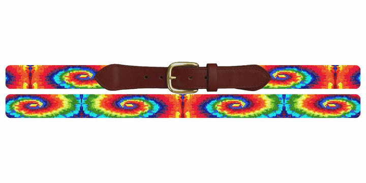 Tie Dye Needlepoint Belt