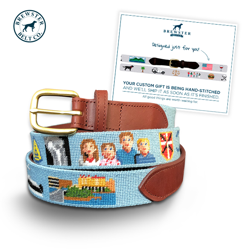 Personalized outlet Twin Palms Needlepoint Belt DIY Kit