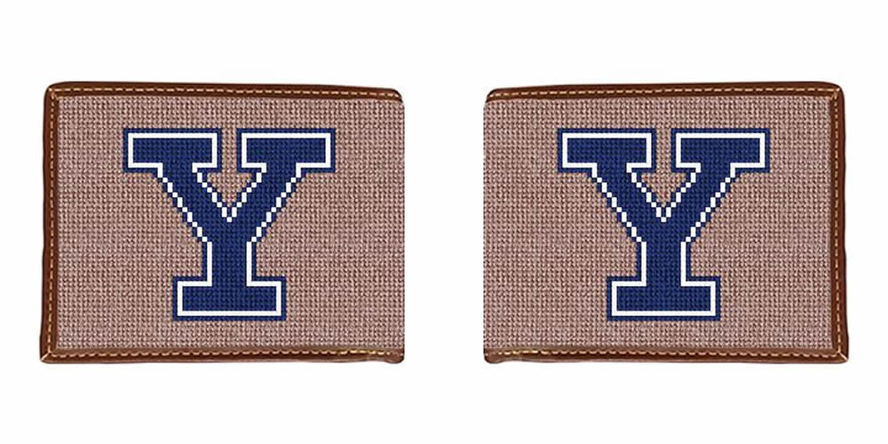 Yale Collegiate Needlepoint Wallet